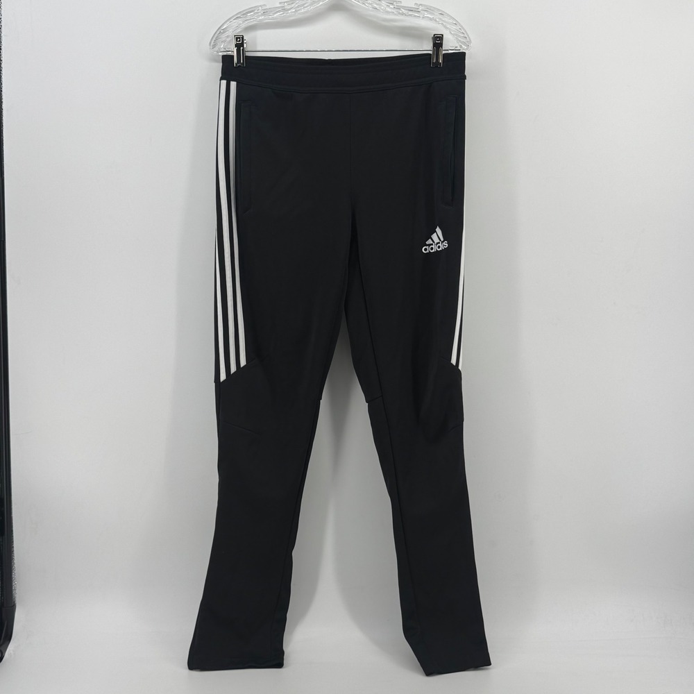 Adidas Kids Climacool Tiro Training Pants Black White Stripes Youth Large 13-14Y